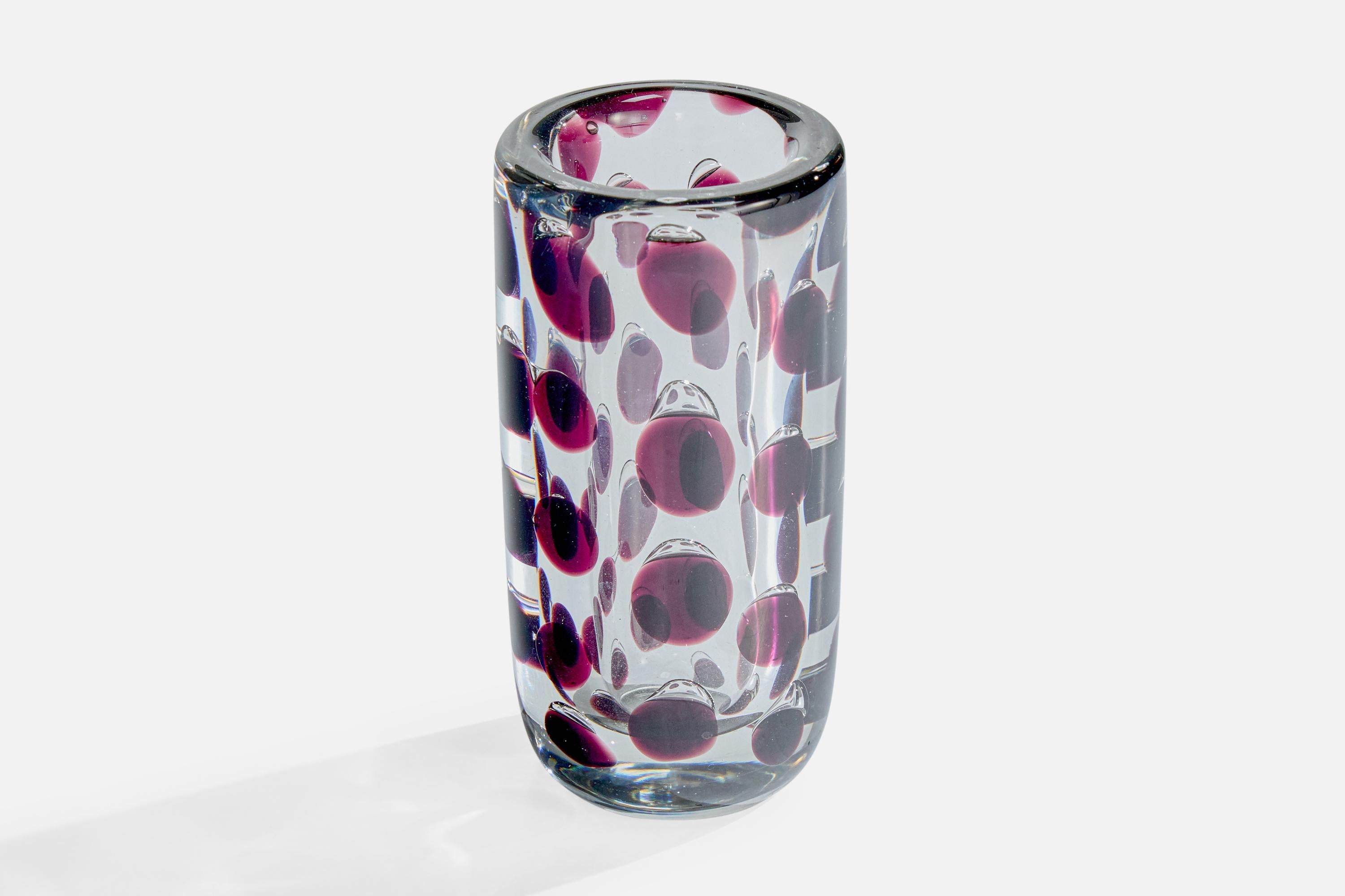 Mid-Century Modern Saara Hopea, Vase, verre soufflé, Finlande, 1957 en vente