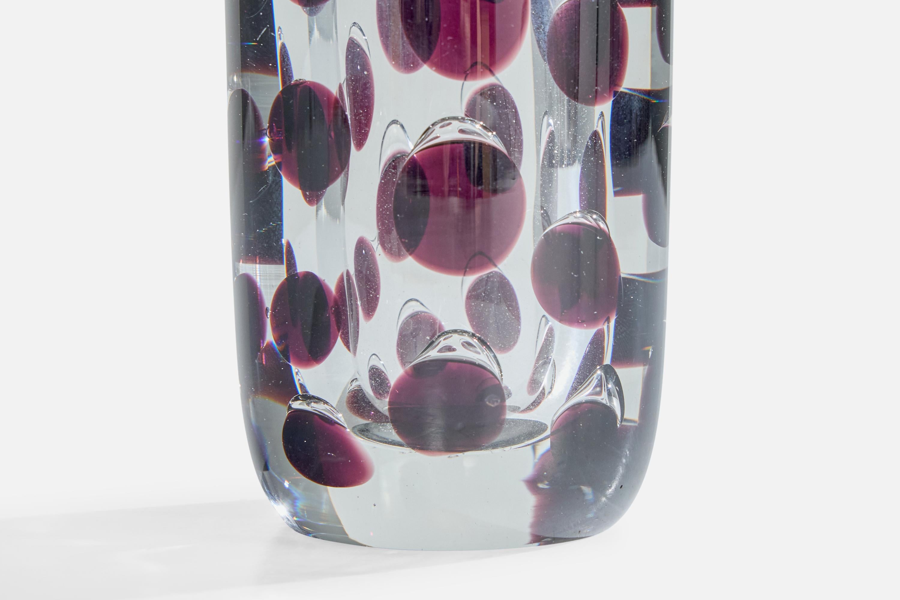Milieu du XXe siècle Saara Hopea, Vase, verre soufflé, Finlande, 1957 en vente