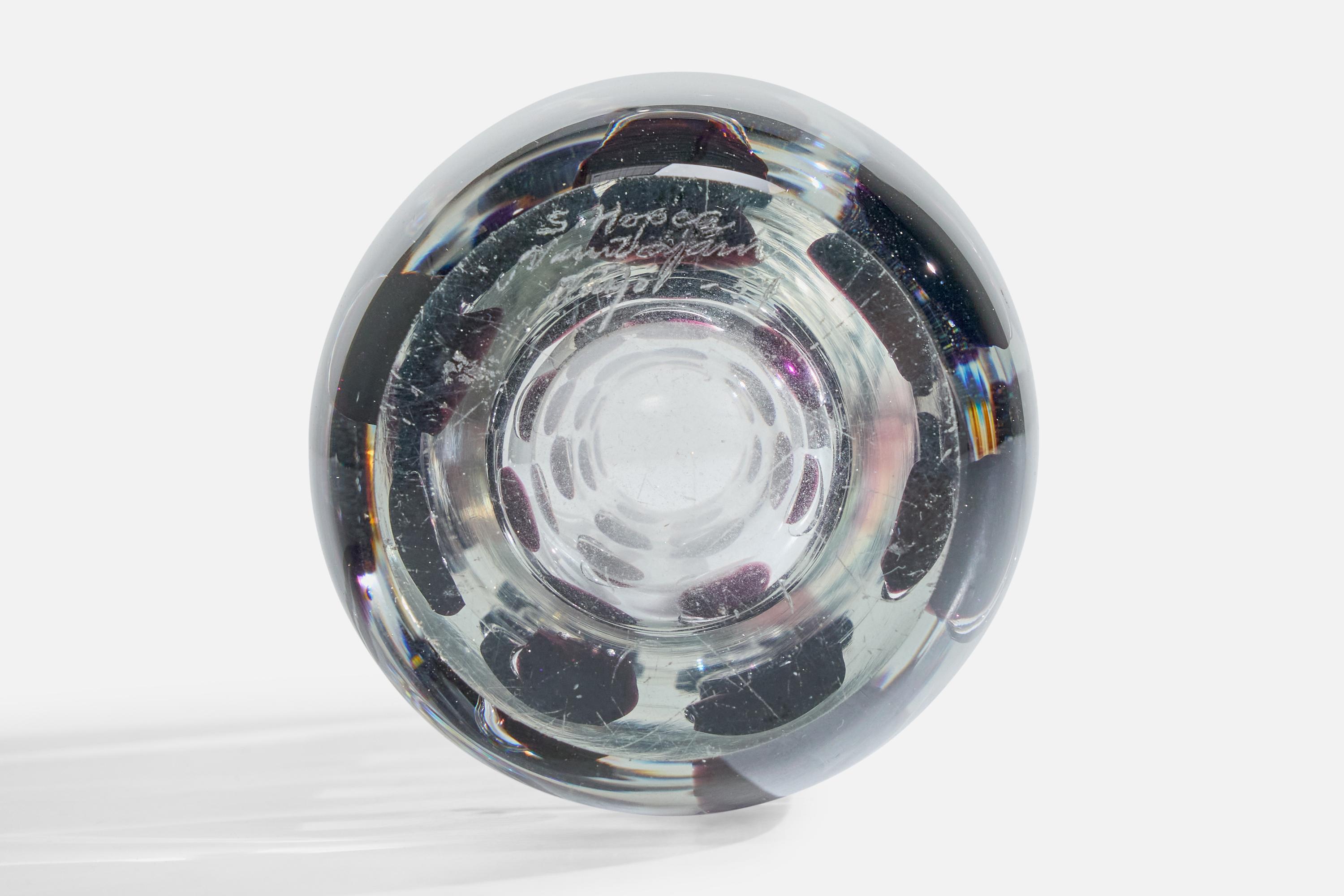Verre brun Saara Hopea, Vase, verre soufflé, Finlande, 1957 en vente