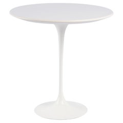 Saarinen 20" Tulip Pedestal Side Table in White Laminate