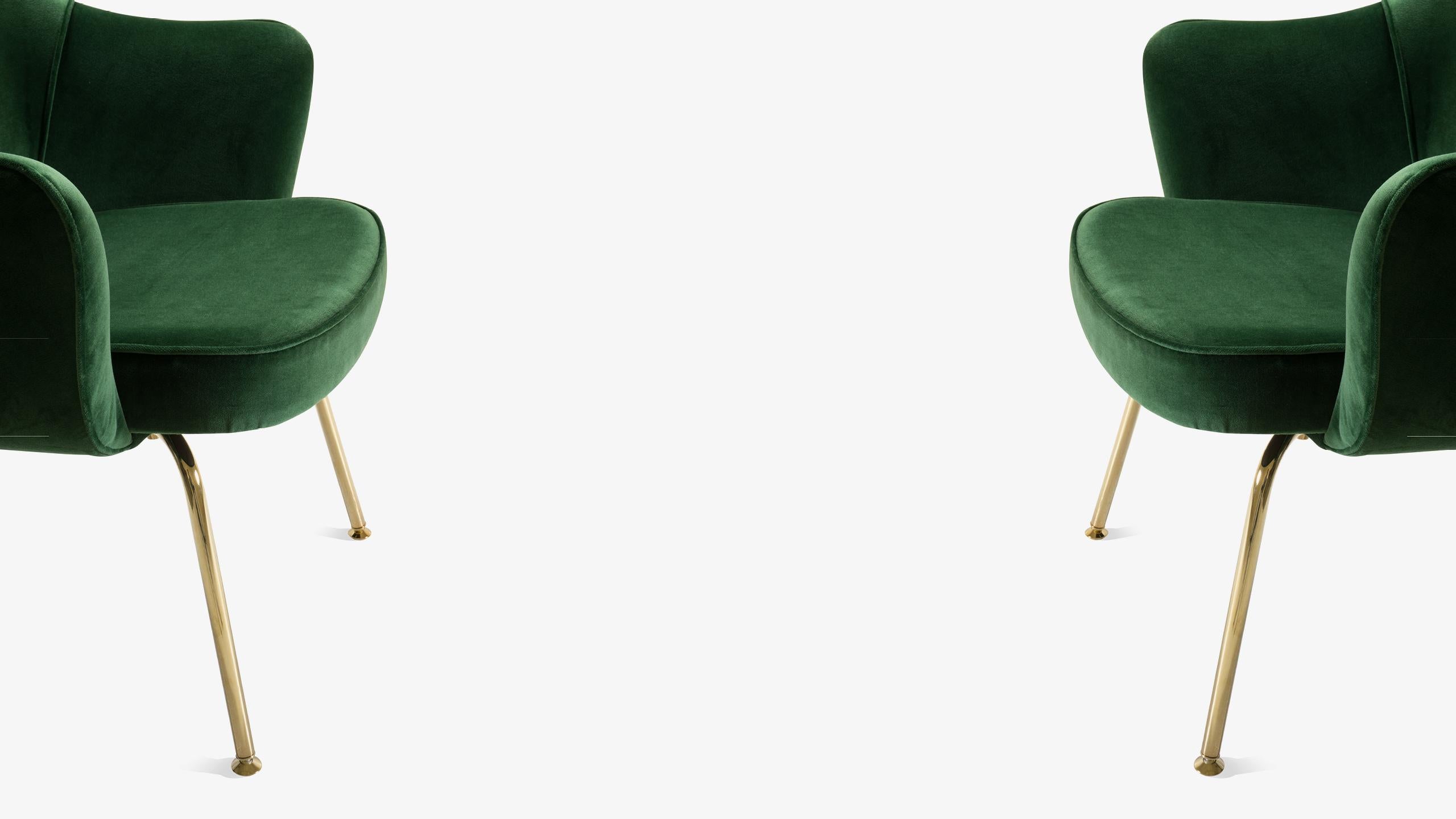 Mid-Century Modern Knoll Saarinen Executive Arm Chair in Velvet, Gold Edition For Sale