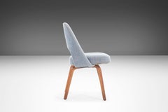 Saarinen Executive Armless Chair Bentwood Leg, Original Knoll Fabric, c. 1960s