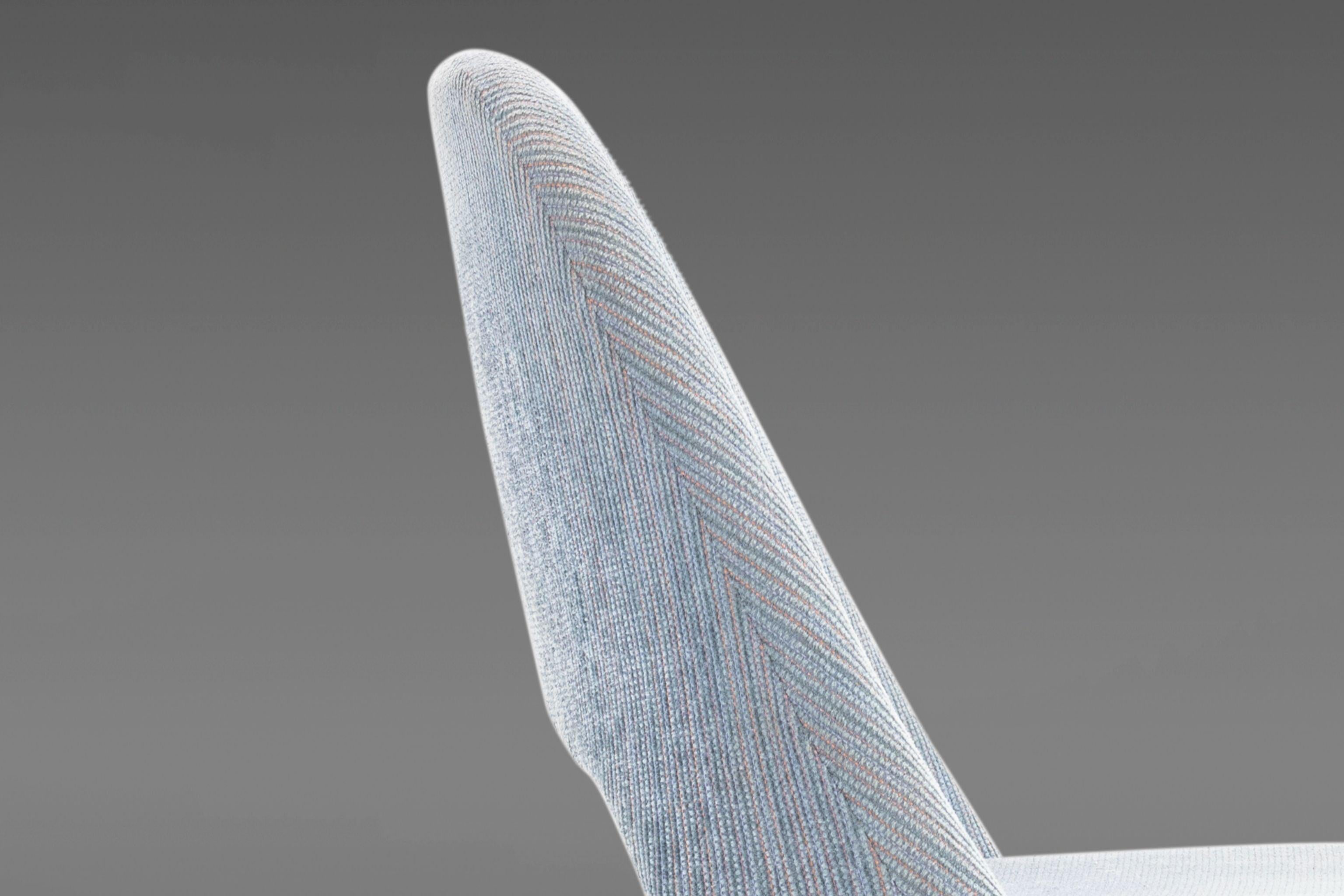 American Saarinen Executive Armless Chair Bentwood Leg, Original Knoll Fabric, c. 1960s