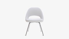 Chaises de direction Saarinen sans accoudoirs en daim Dove Luxe d'Eero Saarinen pour Knoll