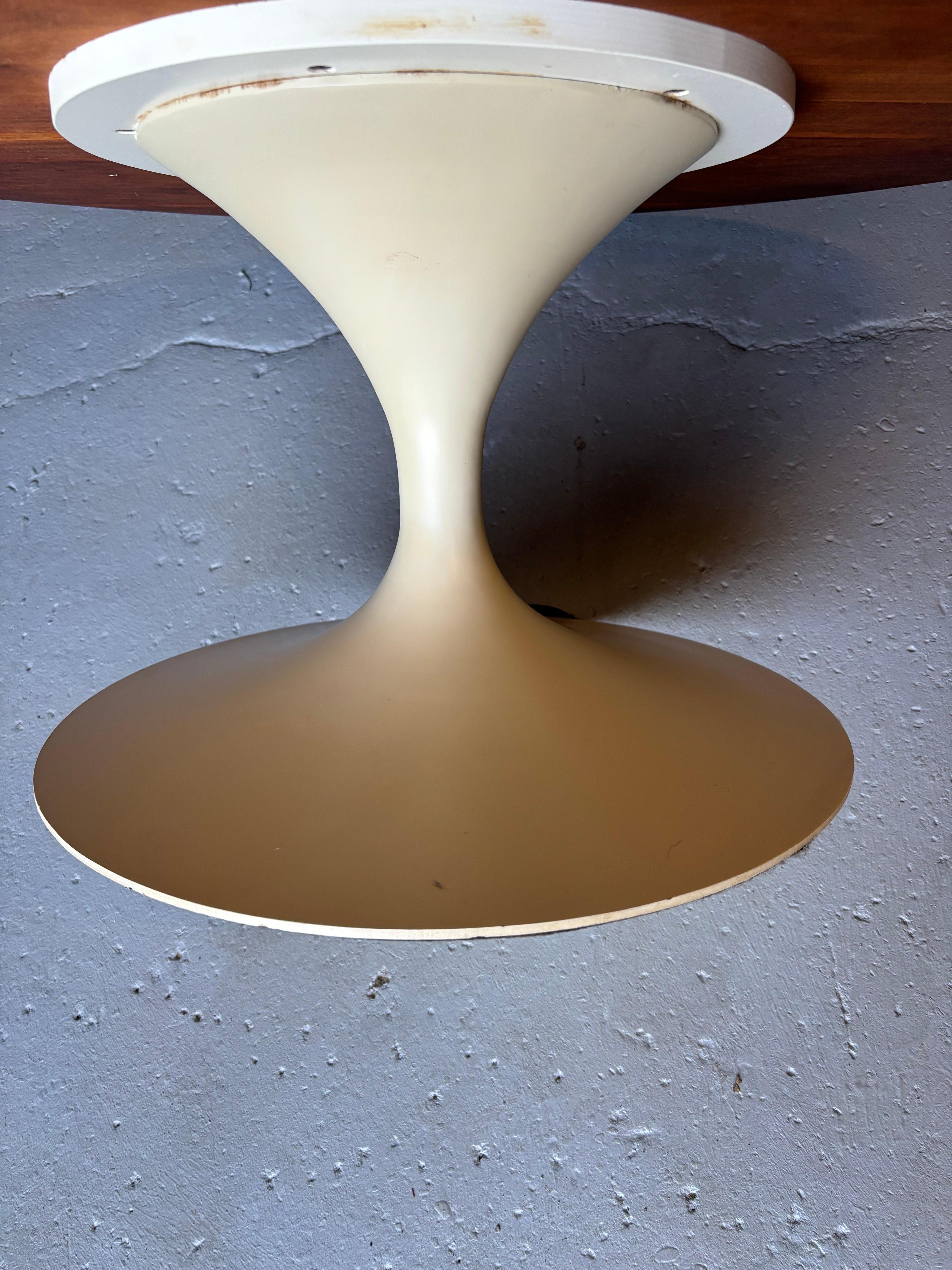 American Saarinen for Knoll 42” Round Walnut Tulip Coffee Table
