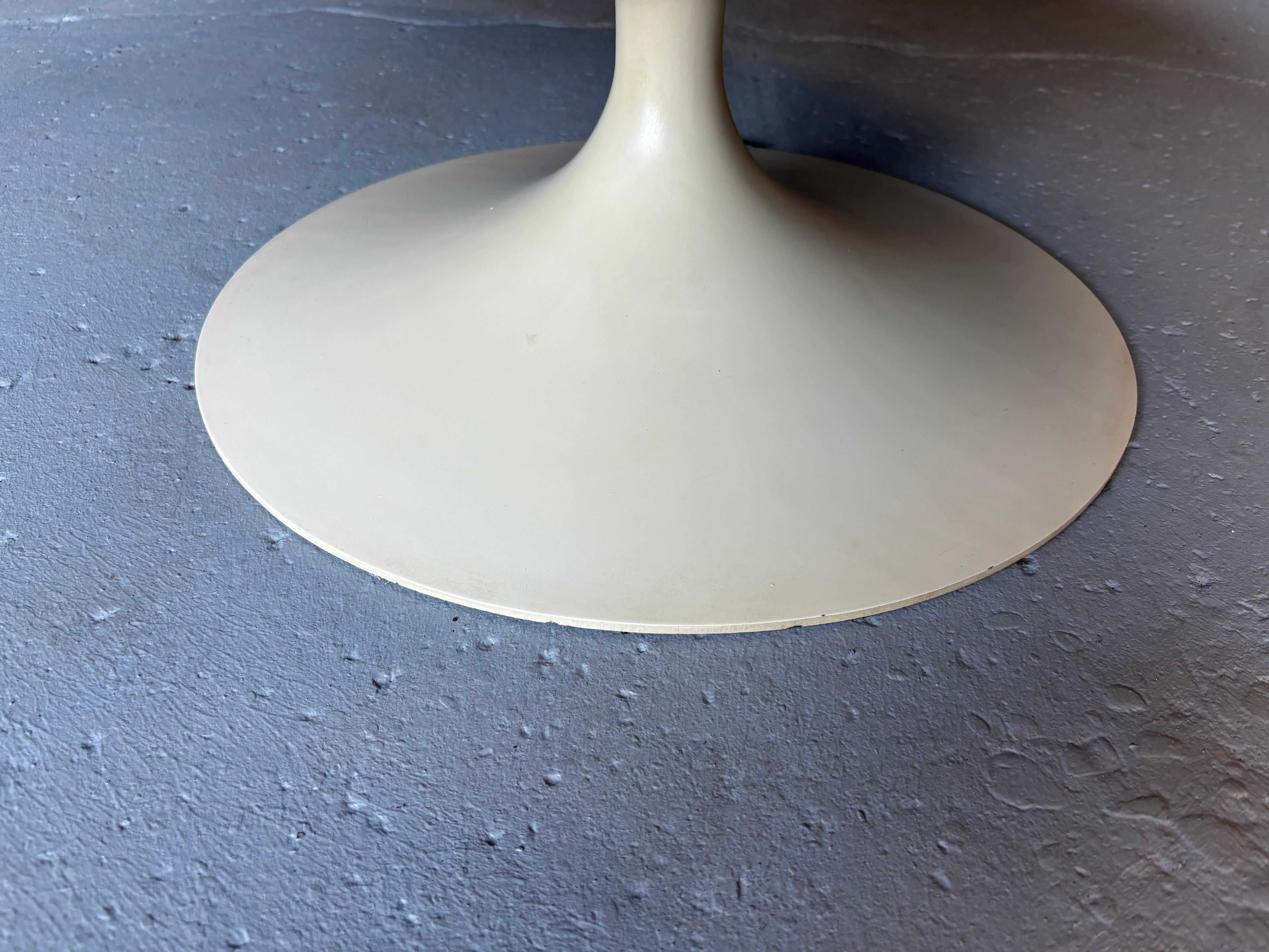 Iron Saarinen for Knoll 42” Round Walnut Tulip Coffee Table