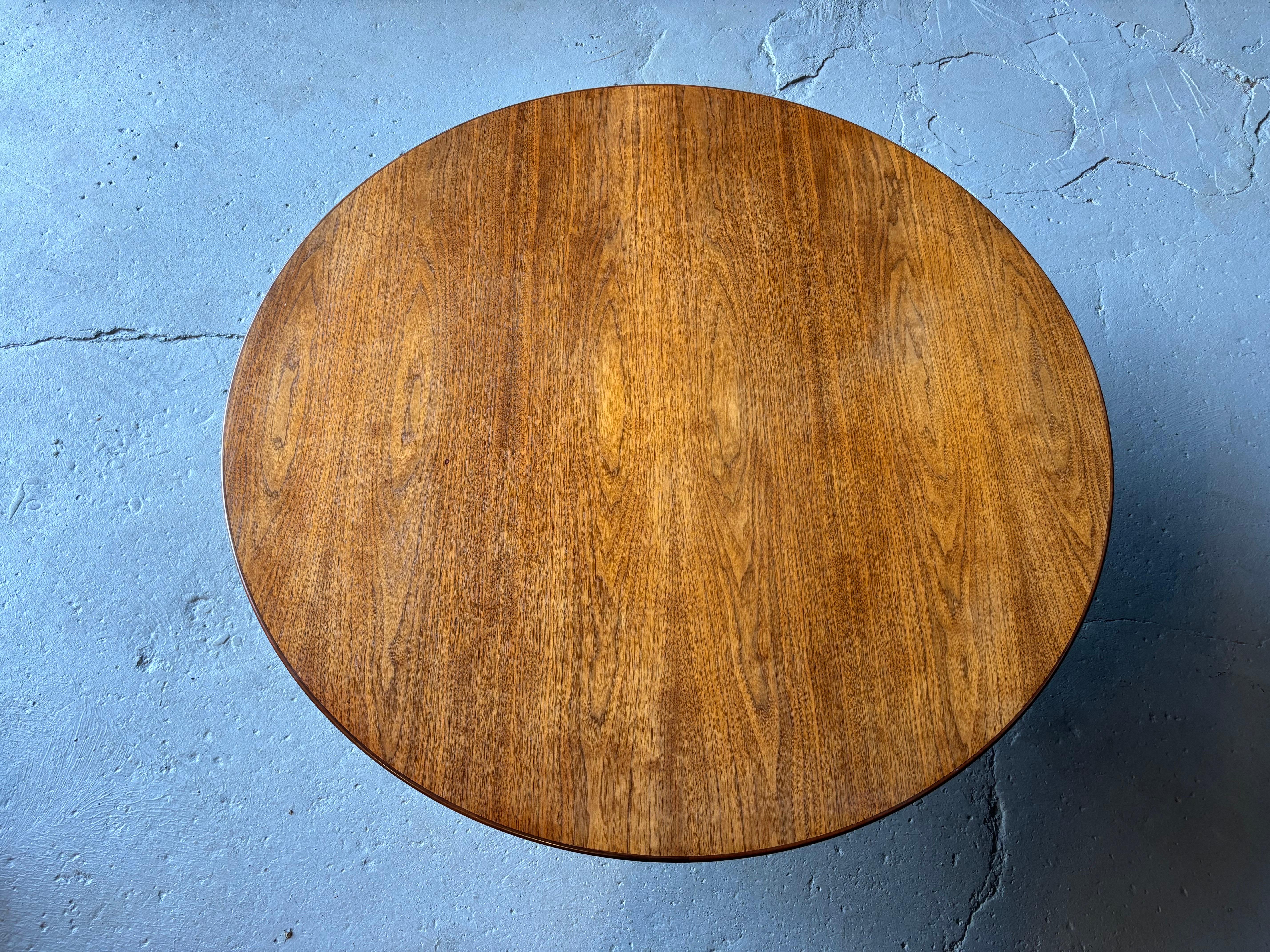 Saarinen for Knoll 42” Round Walnut Tulip Coffee Table 1