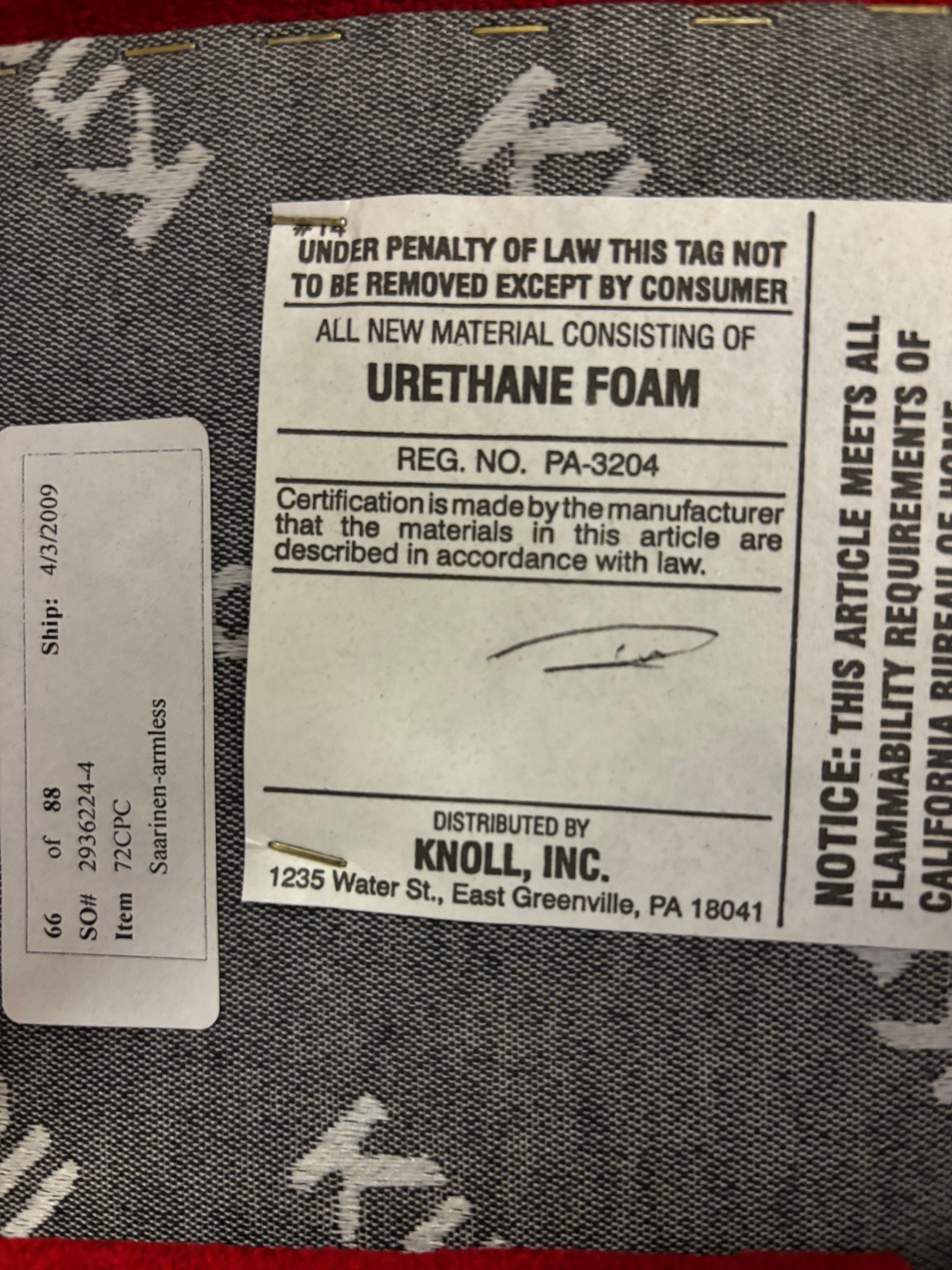 Saarinen per Knoll - Sedie da pranzo direzionali, Set di 6 in vendita 3