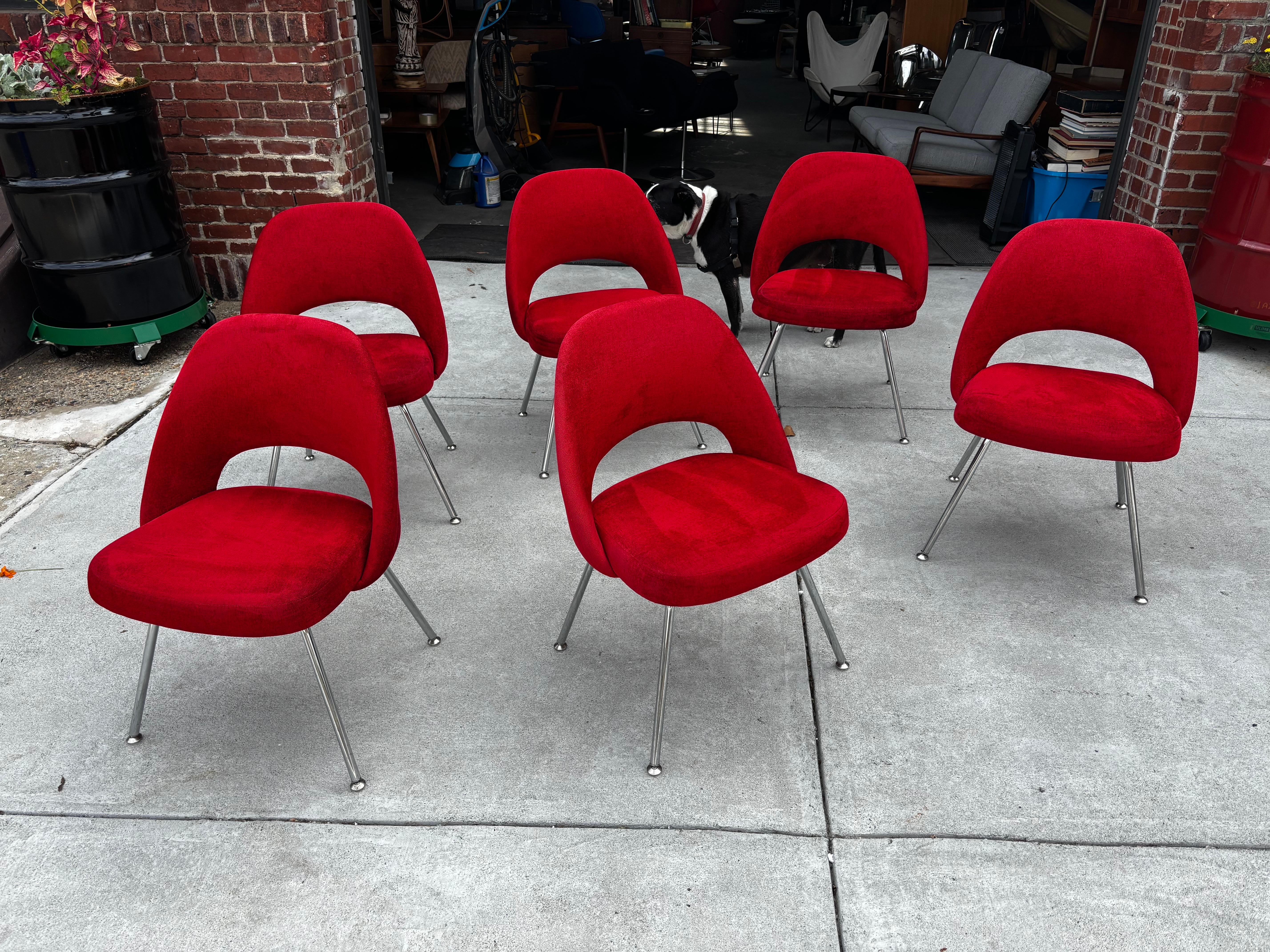 Saarinen for Knoll Executive Side/ Dining Chairs, Set of 6 en vente 1