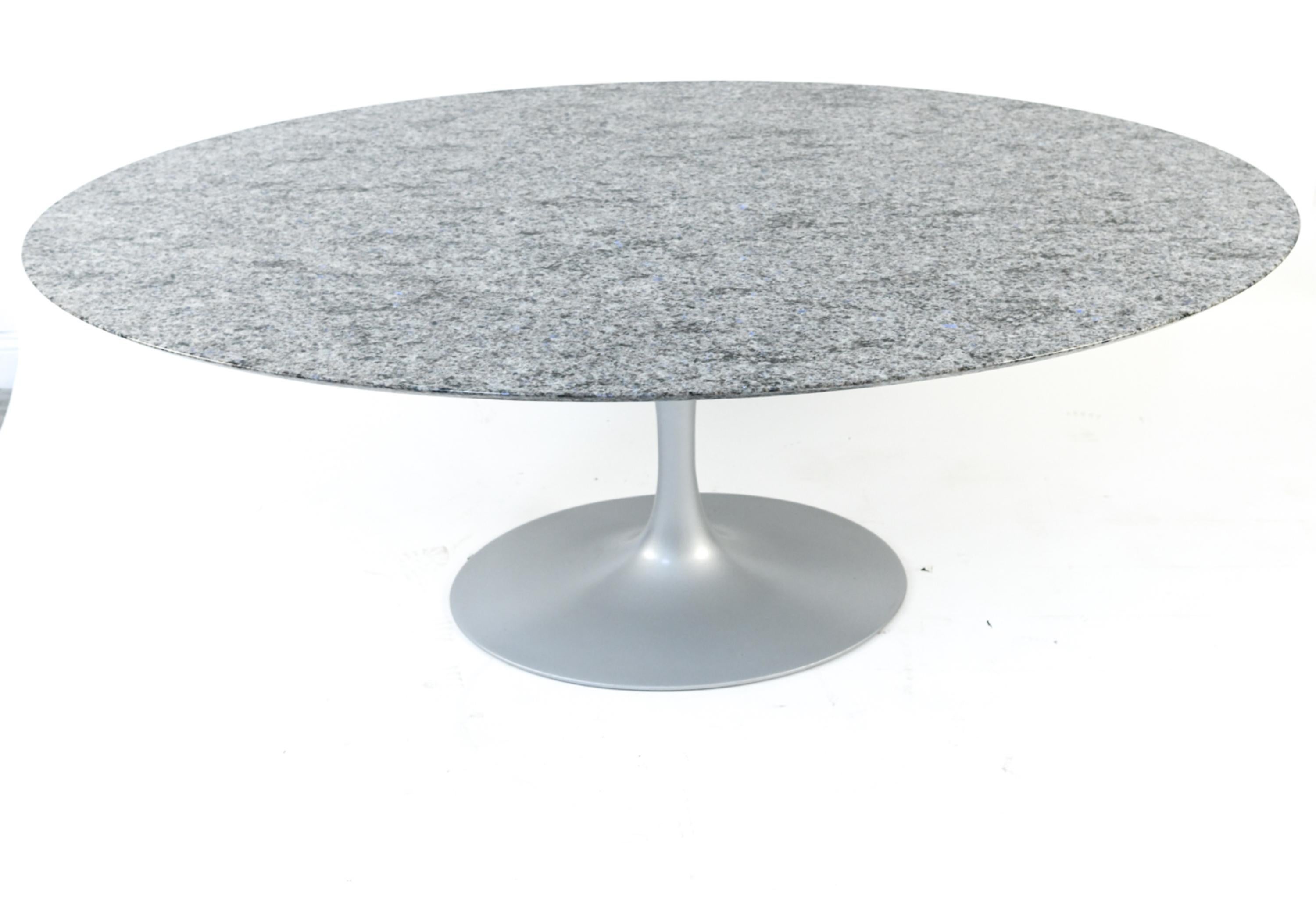 Mid-Century Modern Saarinen for Knoll Oval Marble Top Dining Table