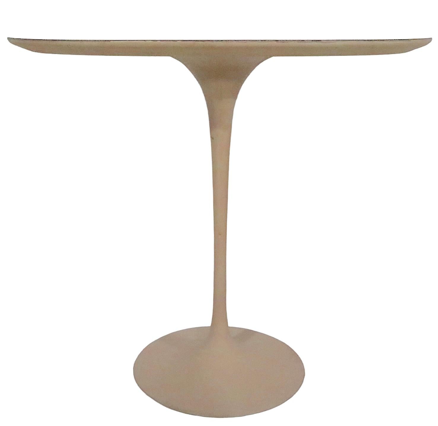 Metal Saarinen for Knoll Tulip Side Table 320 Park Ave  c 1960's For Sale