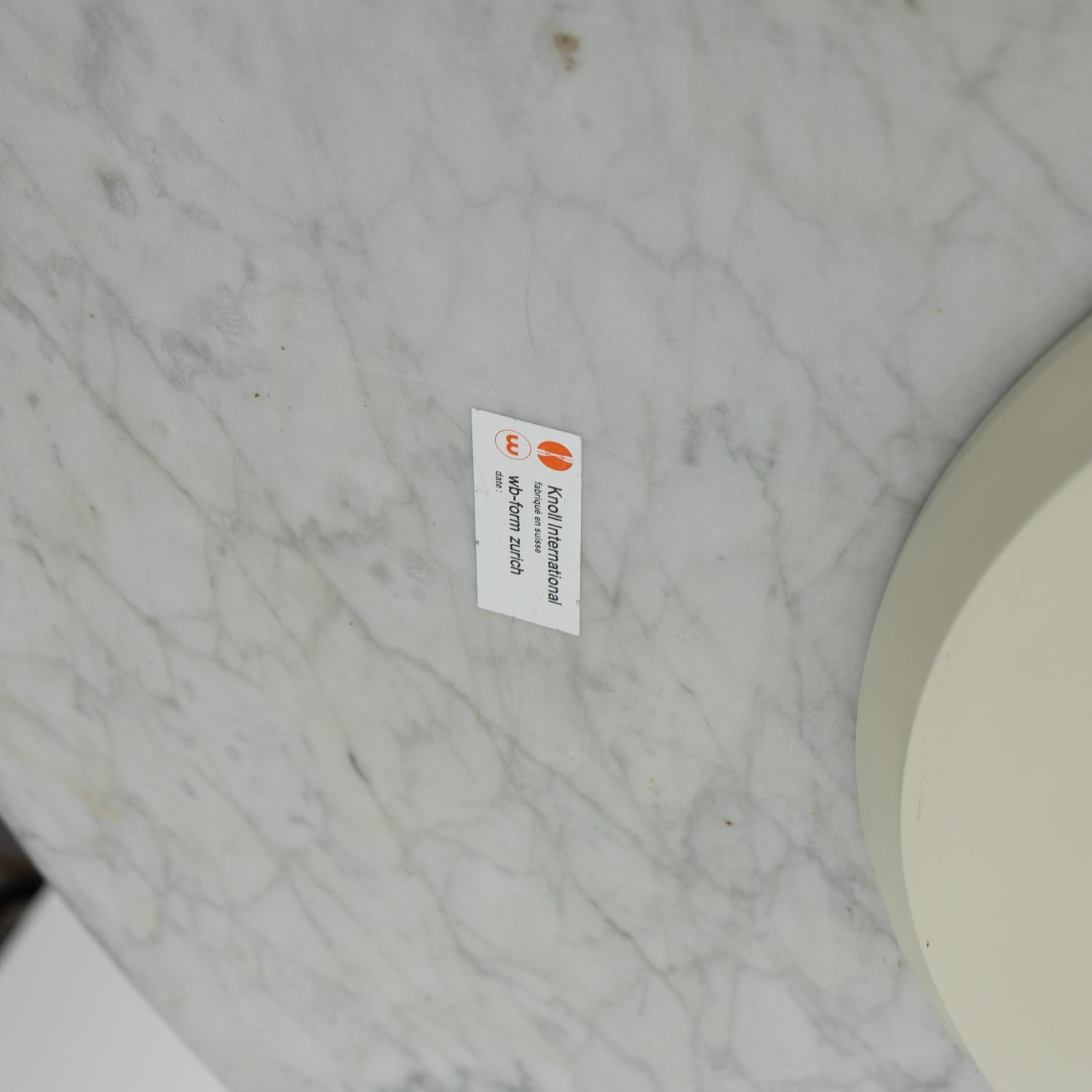 Saarinen Round Marble Dining Table for Knoll, 1970s For Sale 6