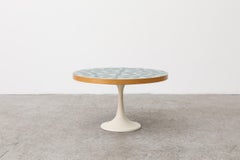 Saarinen Style Coffee or Side Table with Flower Power Top