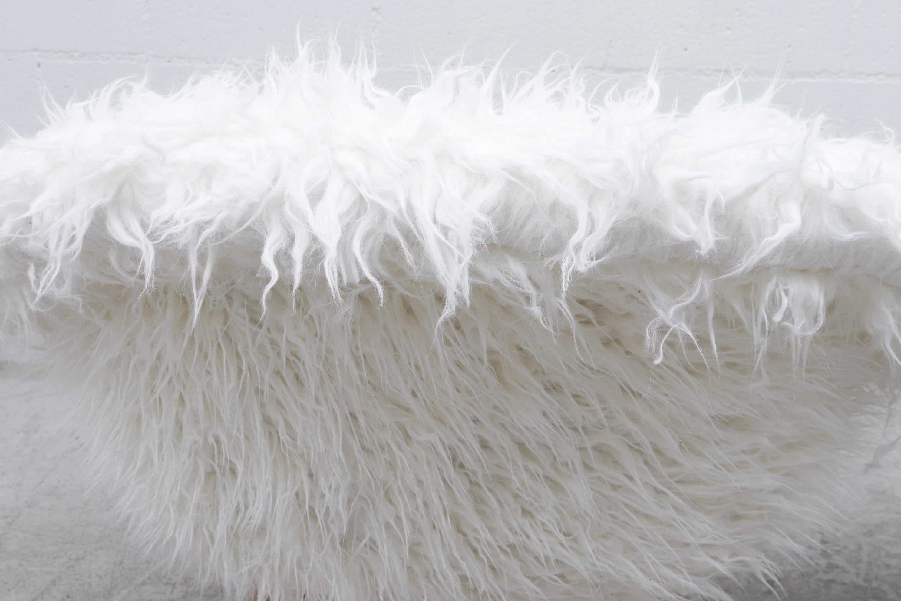 Saarinen Style Faux Fur Bucket Chair by Miroslav Navratil 2