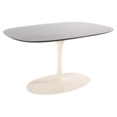 Saarinen Style Mid Century Oval Laminate Top Tulip Pedestal Dining Table