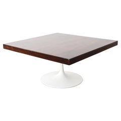 Saarinen Style Rosewood Coffee Table with Tulip Base
