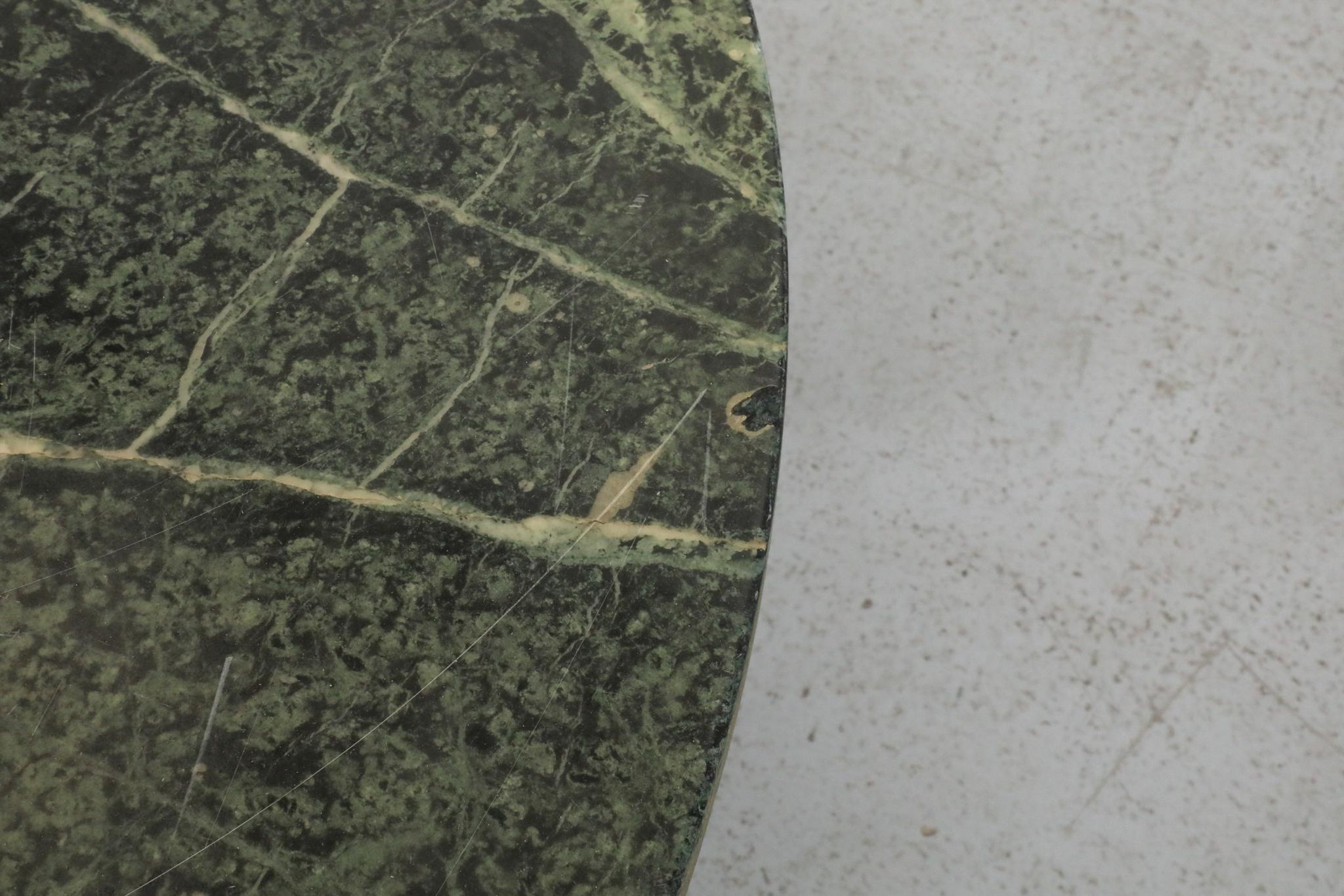 Table tulipe en marbre vert Verde Alpi, style Saarinen, milieu du siècle dernier en vente 5