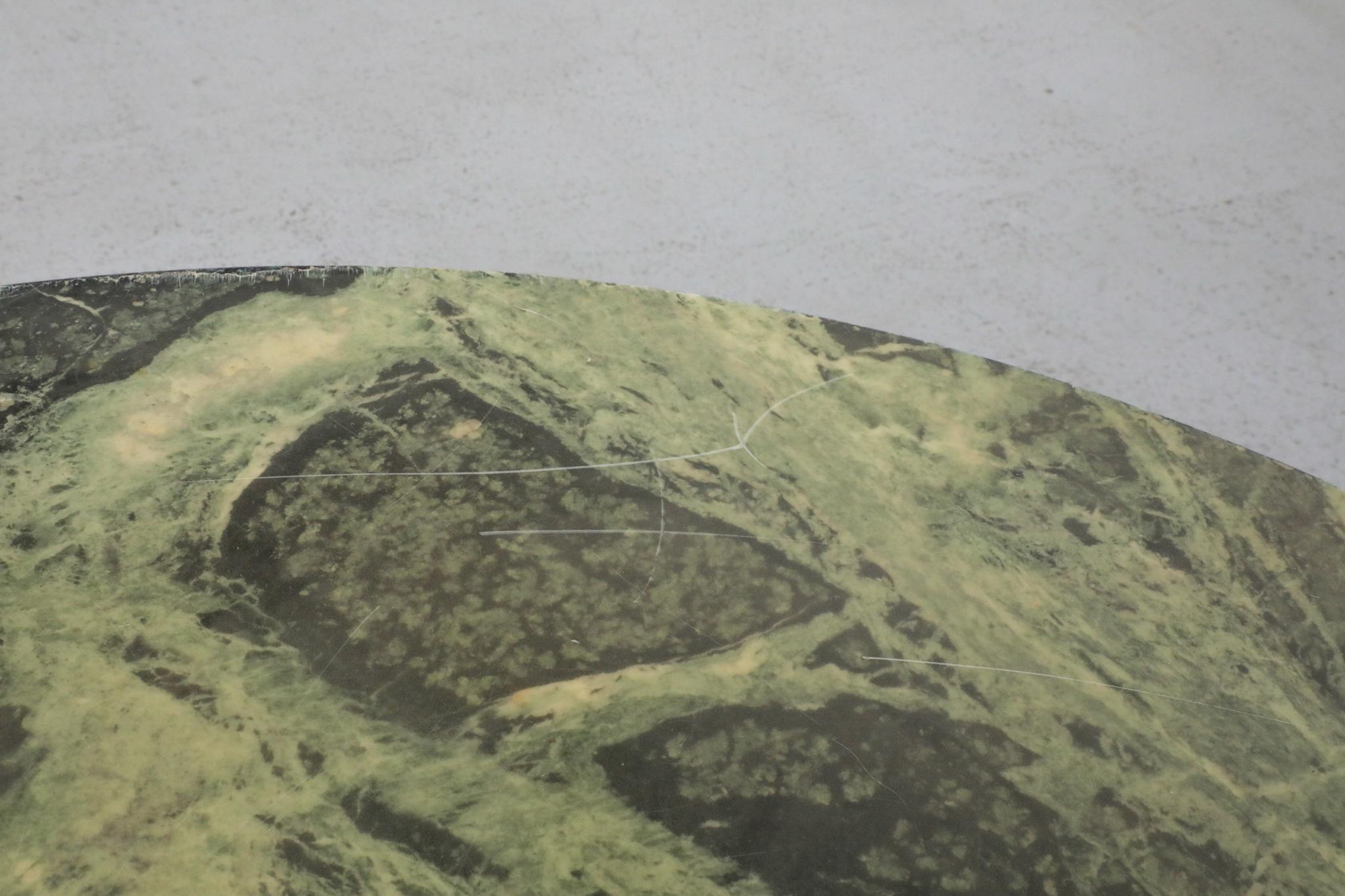 Table tulipe en marbre vert Verde Alpi, style Saarinen, milieu du siècle dernier en vente 6