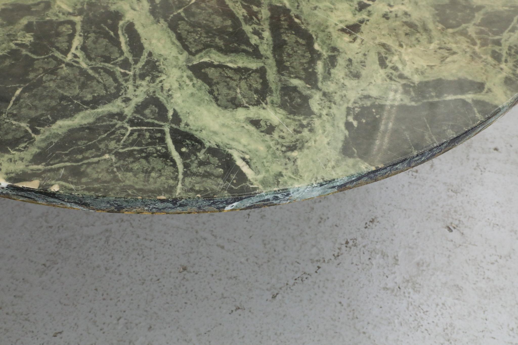 Table tulipe en marbre vert Verde Alpi, style Saarinen, milieu du siècle dernier en vente 7