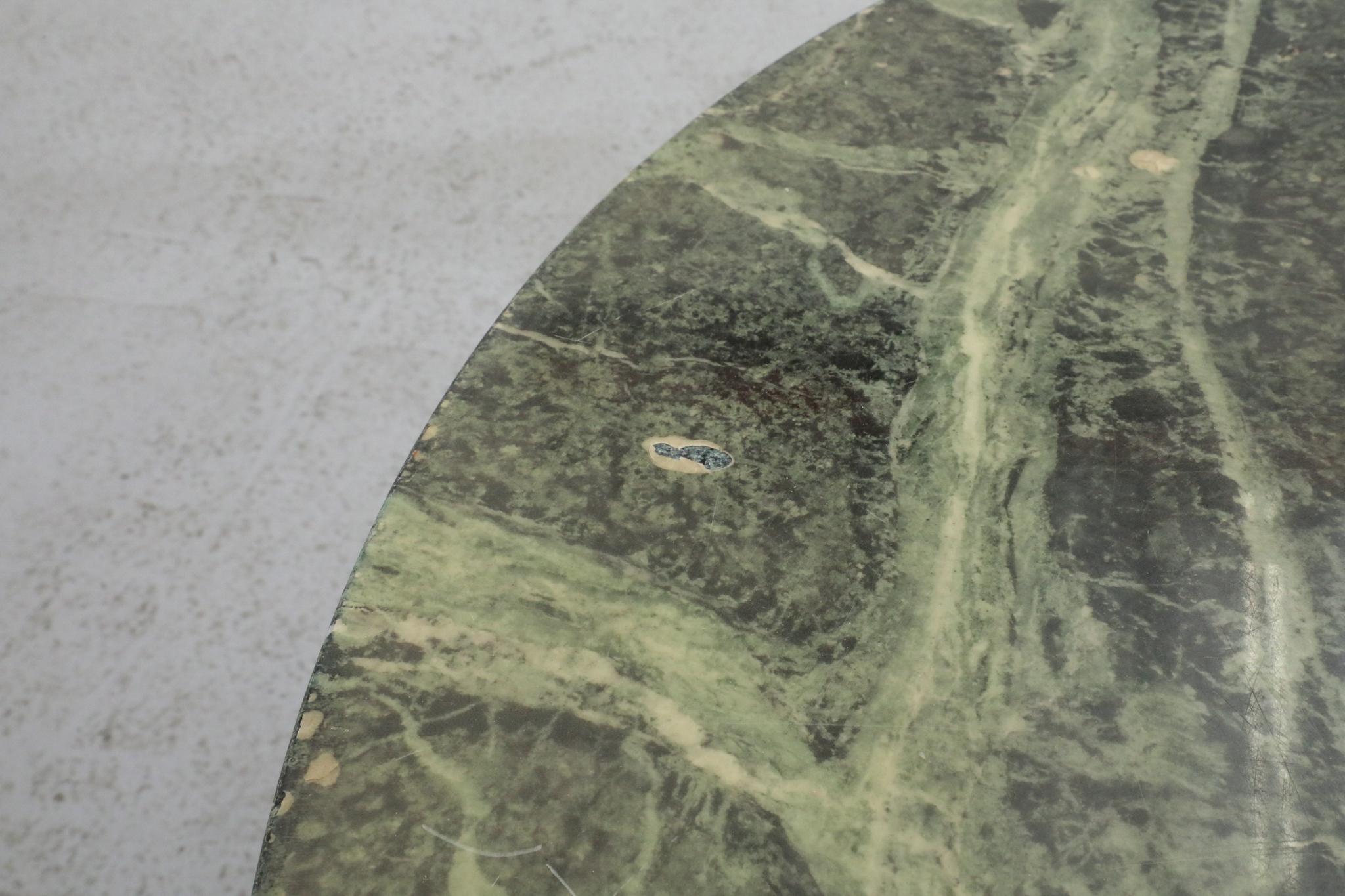 Table tulipe en marbre vert Verde Alpi, style Saarinen, milieu du siècle dernier en vente 8
