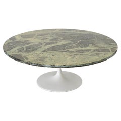 Table tulipe en marbre vert Verde Alpi, style Saarinen, milieu du siècle dernier