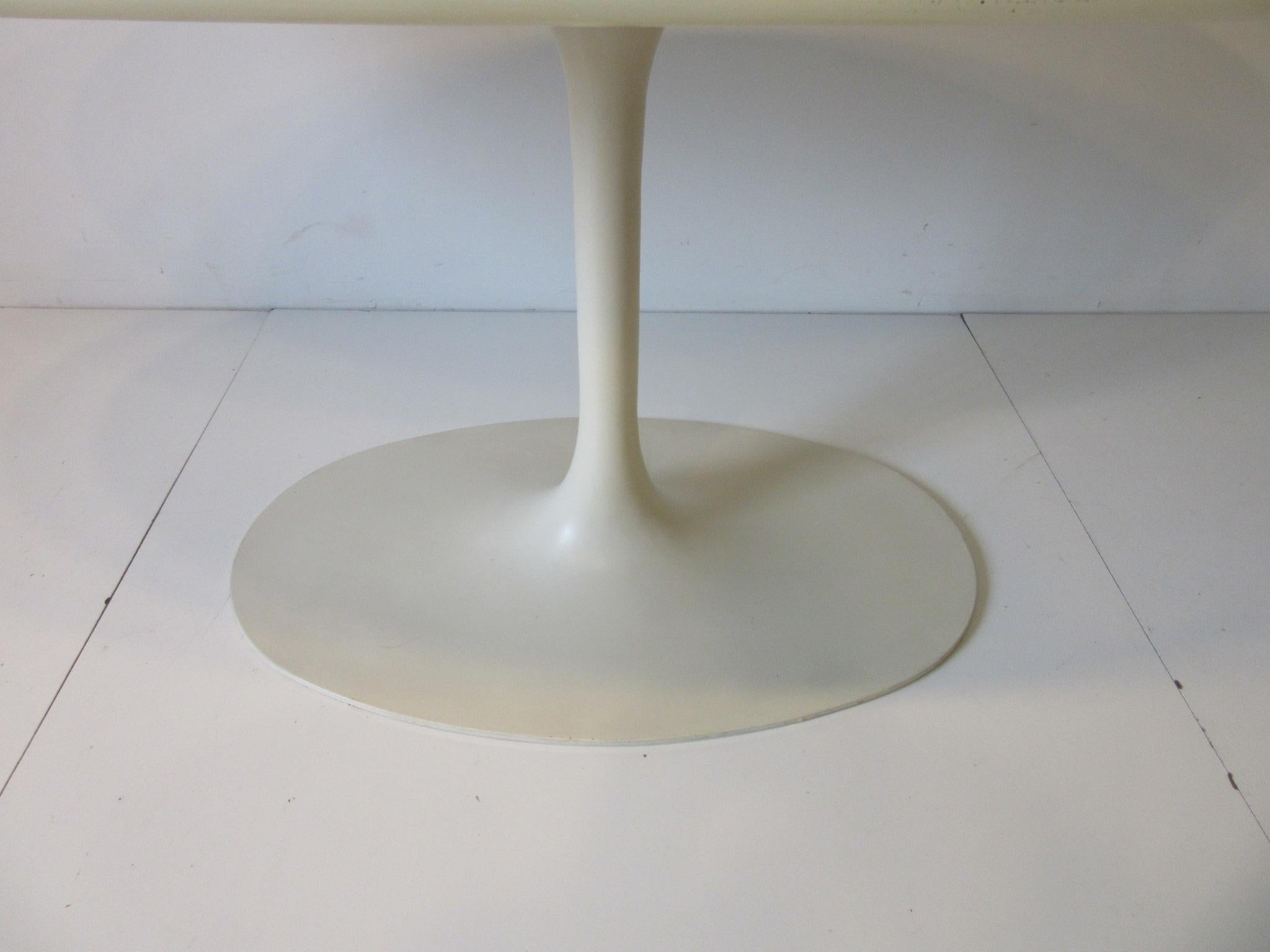 Dining Table or Tulip Desk by Maurice Burke in the style of Saarinen  In Good Condition In Cincinnati, OH