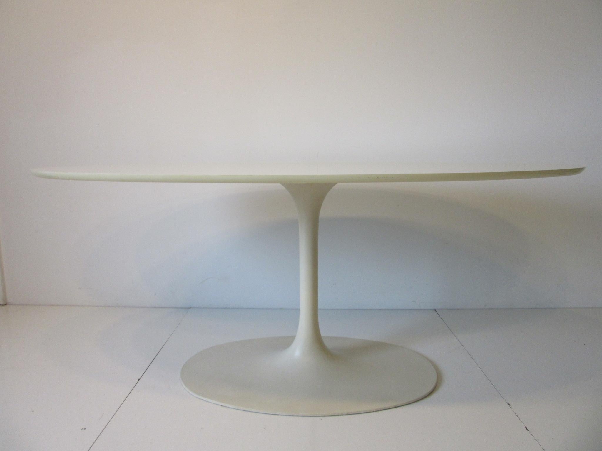 Metal Dining Table or Tulip Desk by Maurice Burke in the style of Saarinen 