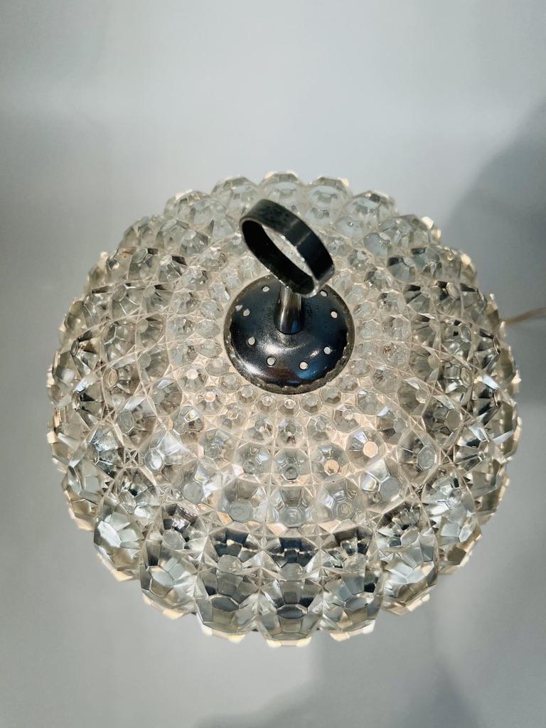 Laqué Lampe de table Saarinen en verre et métal attribuée en vente