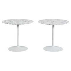 Saarinen 'Tulip' Style Marble Side Tables, Netherlands, Late 1970s
