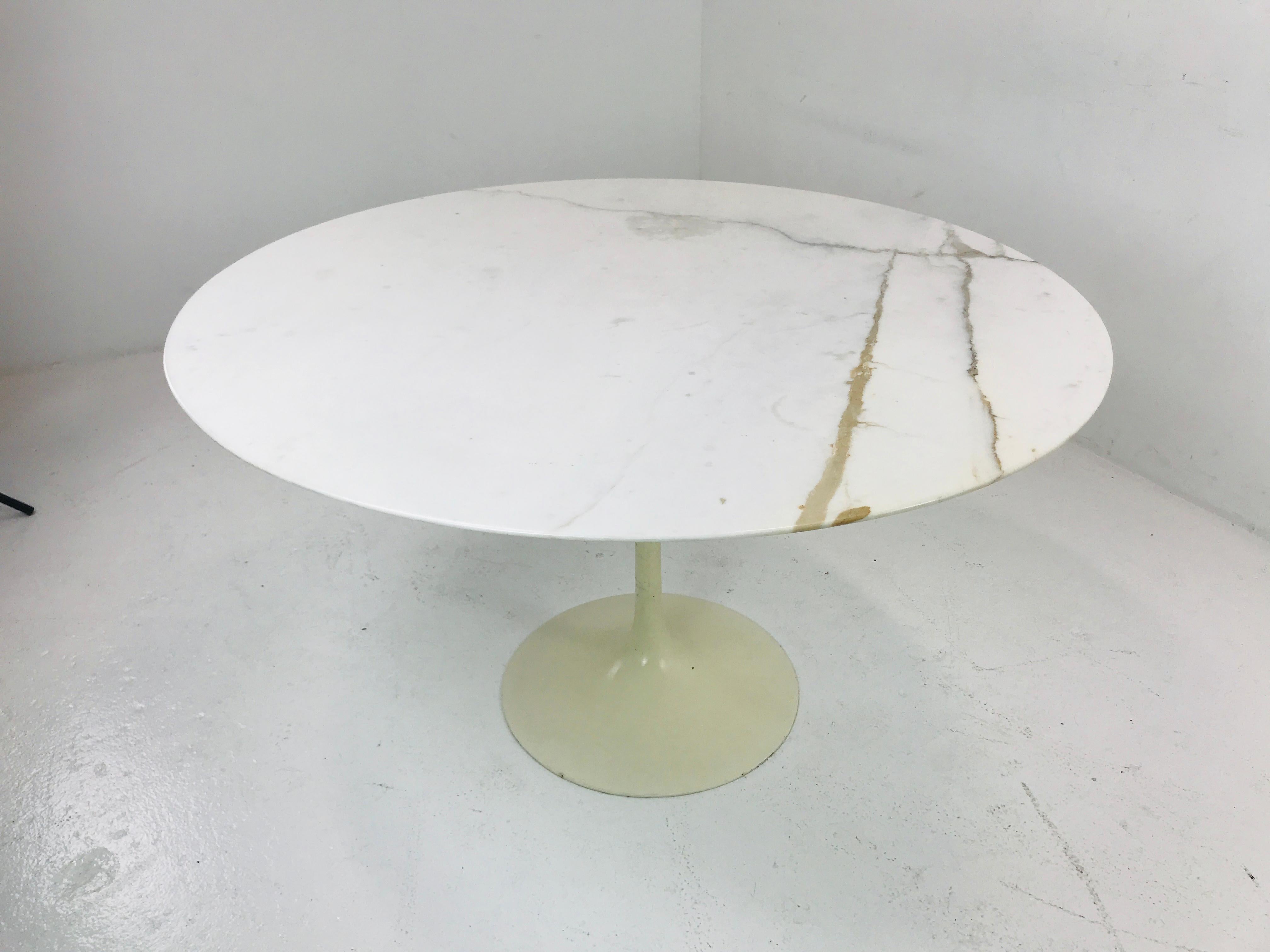 Marble Saarinen Style Tulip Table