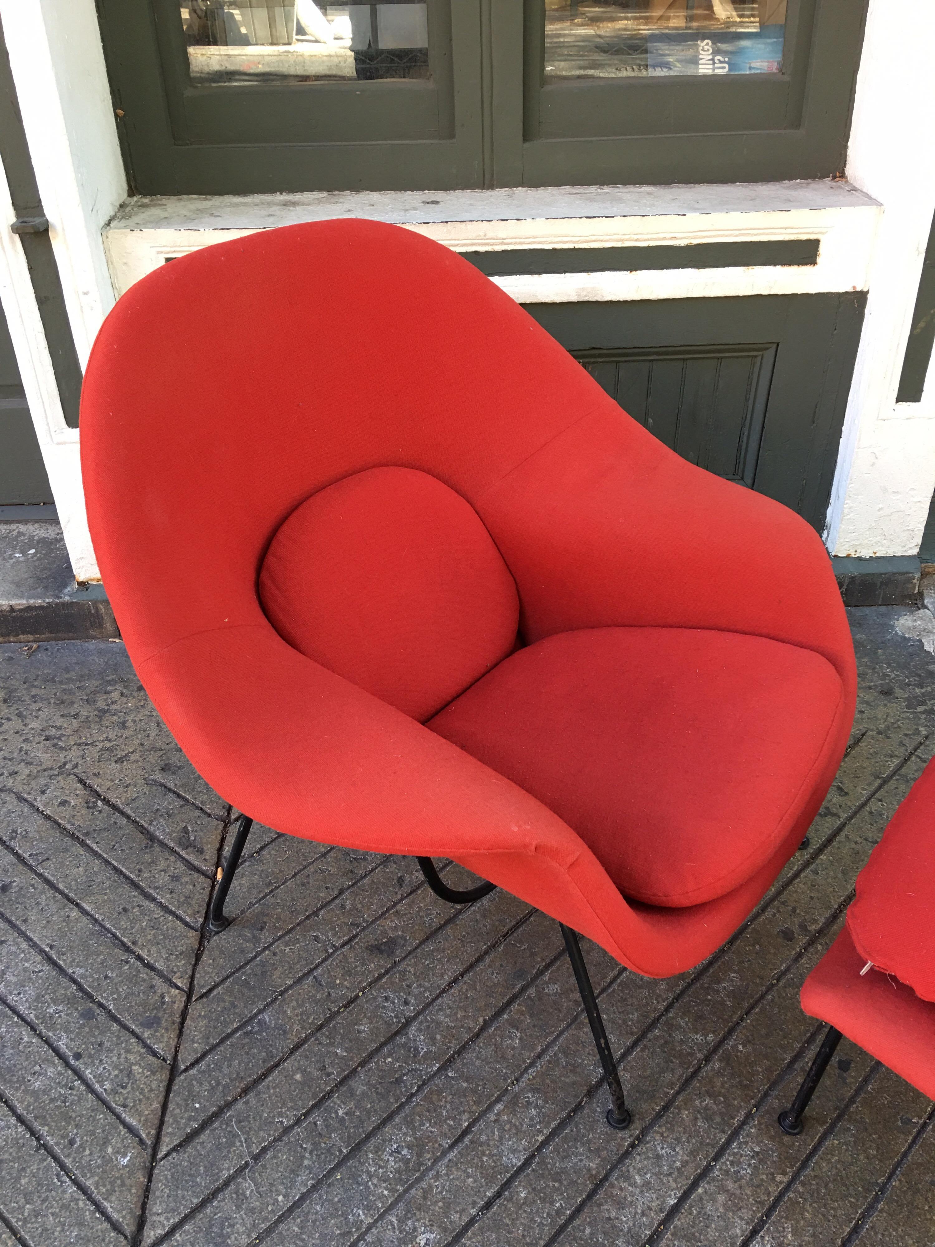 American Saarinen Womb Chair and Ottoman for Knoll
