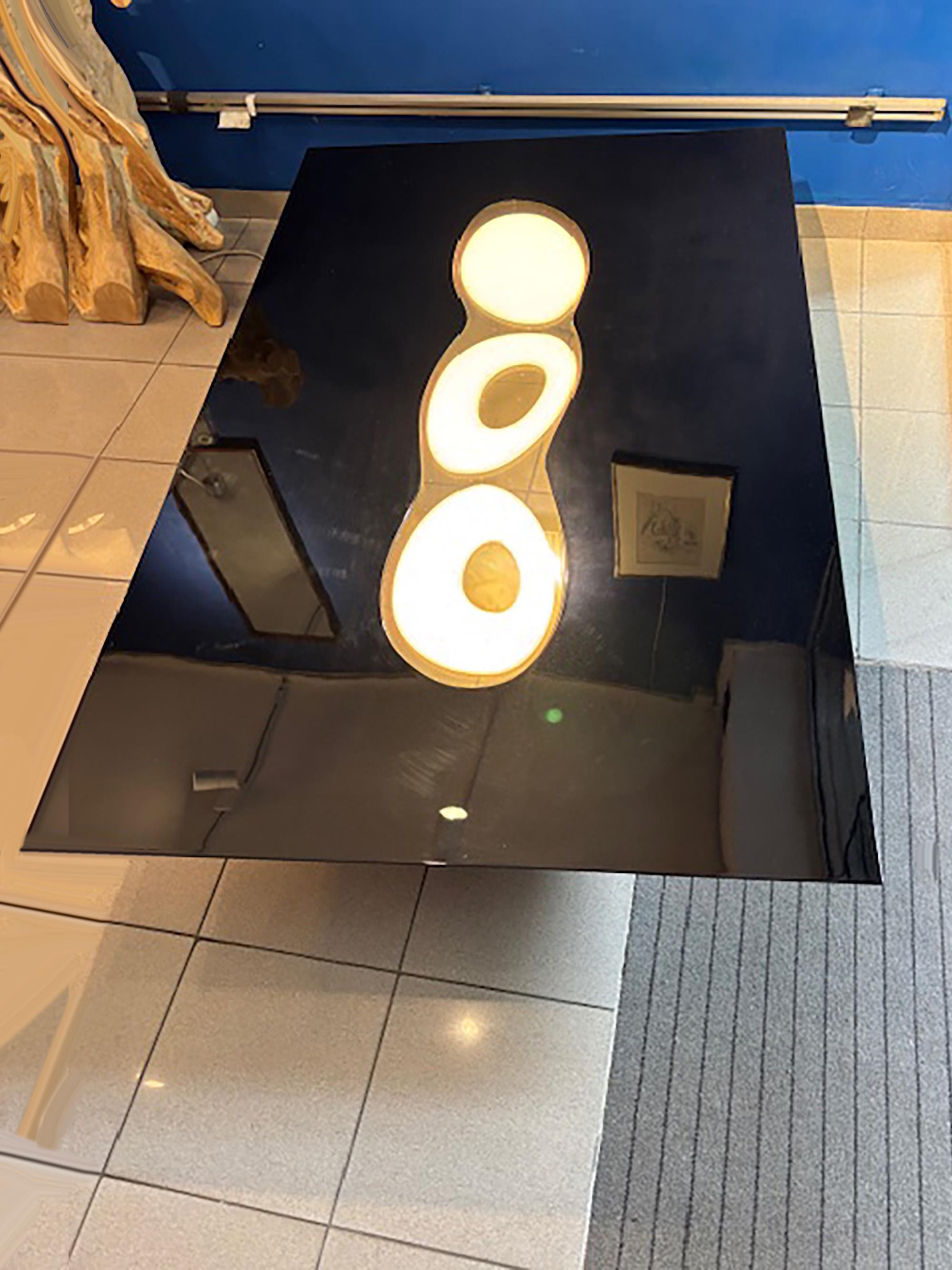 XXIe siècle et contemporain Table basse lumineuse Saazs Black Limited Edition Découvrir en vente