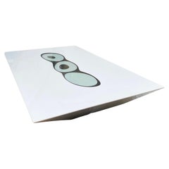 Saazs luminous white coffee table Extremely rare coffee table