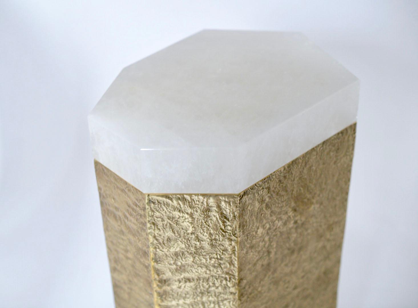 Contemporary SAB1 Rock Crystal Side Table by Phoenix