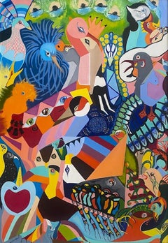 Art contemporain géorgien de Saba Dolikashvili - Oiseaux