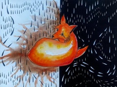 Georgian Contemporary Art by Saba Dolikashvili - Renard en brun