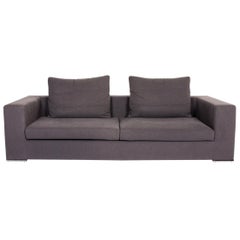 Saba Italia Fabric Sofa Gray Two-Seat Couch