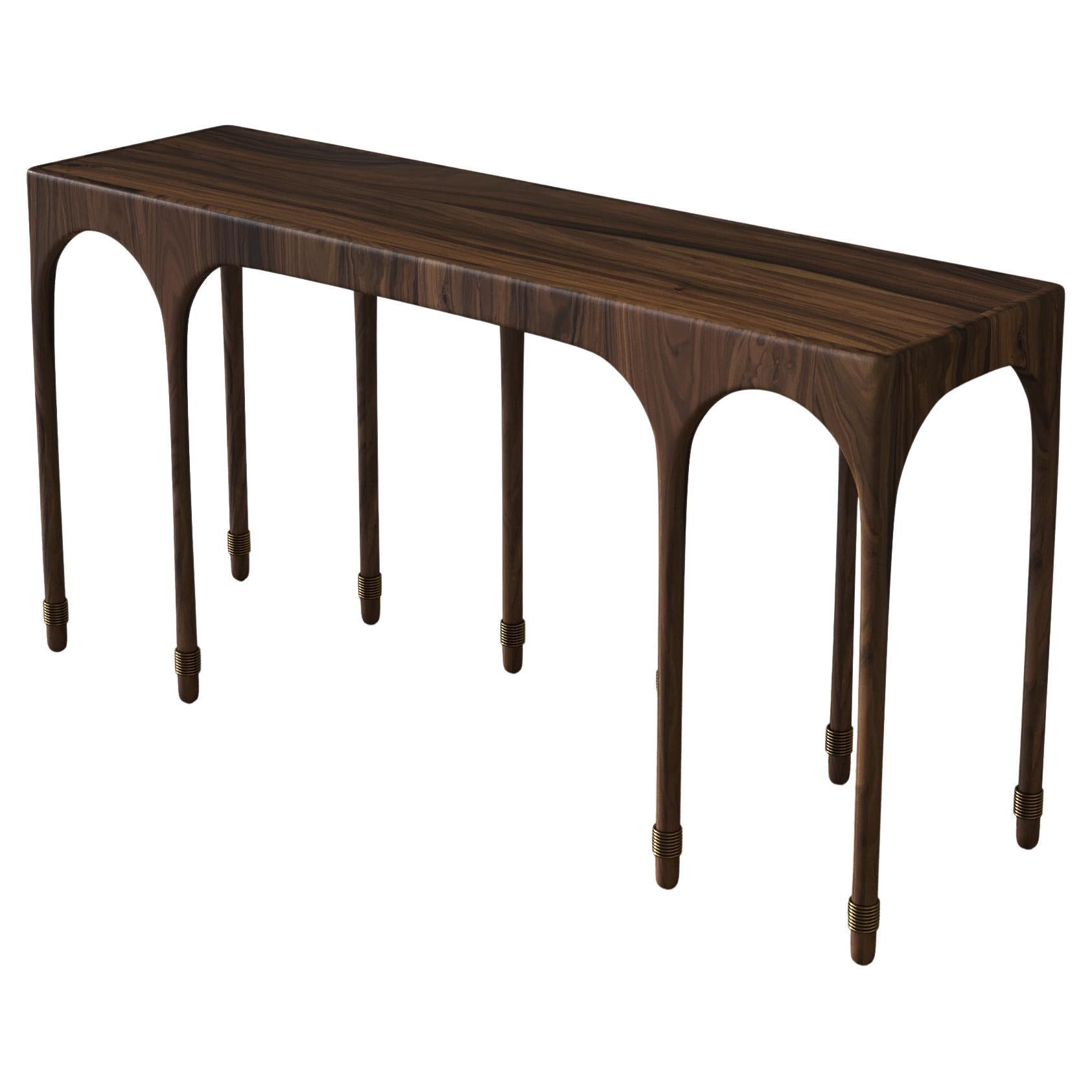 Sabai Console Table in American Walnut by Hegi Design House For Sale