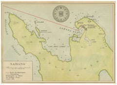 Sabang Bay & Pulau Weh – Antique Dutch Colonial Map of Sumatra, Indonesia, 1910