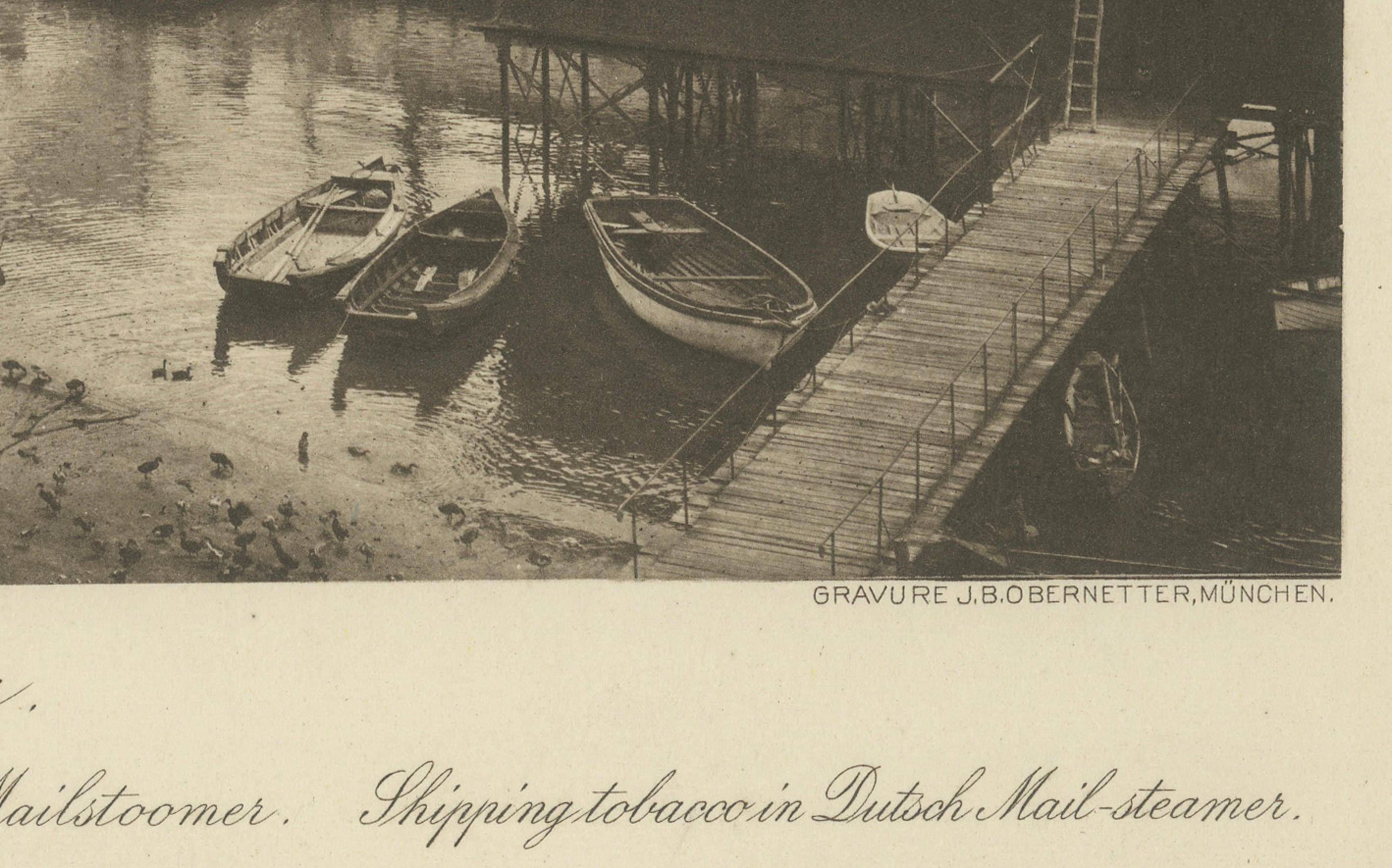 Port de Sabang, Pulau Weh - Kleingrothe Dutch East Indies Coaling Photo c.1910 en vente 4