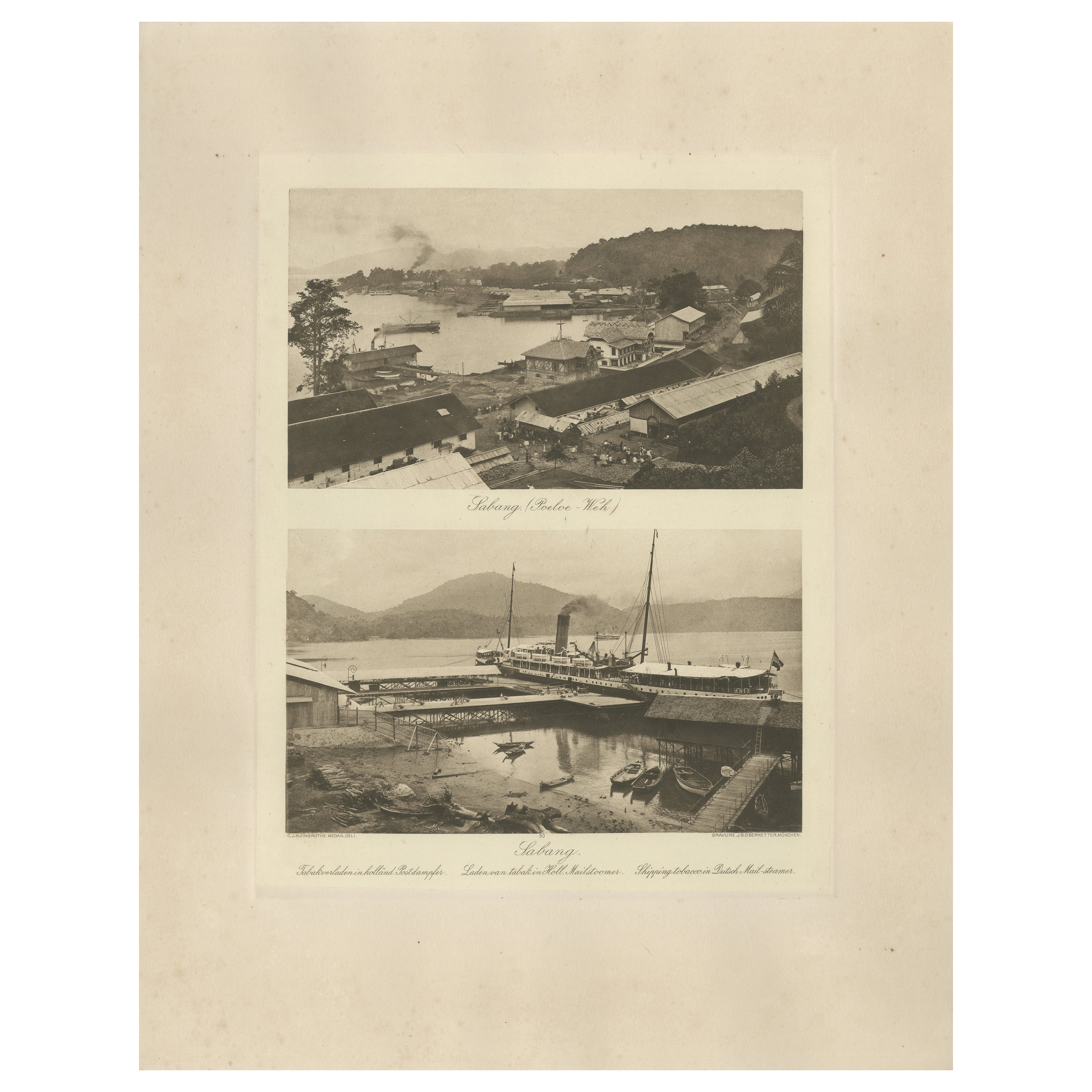 Port de Sabang, Pulau Weh - Kleingrothe Dutch East Indies Coaling Photo c.1910