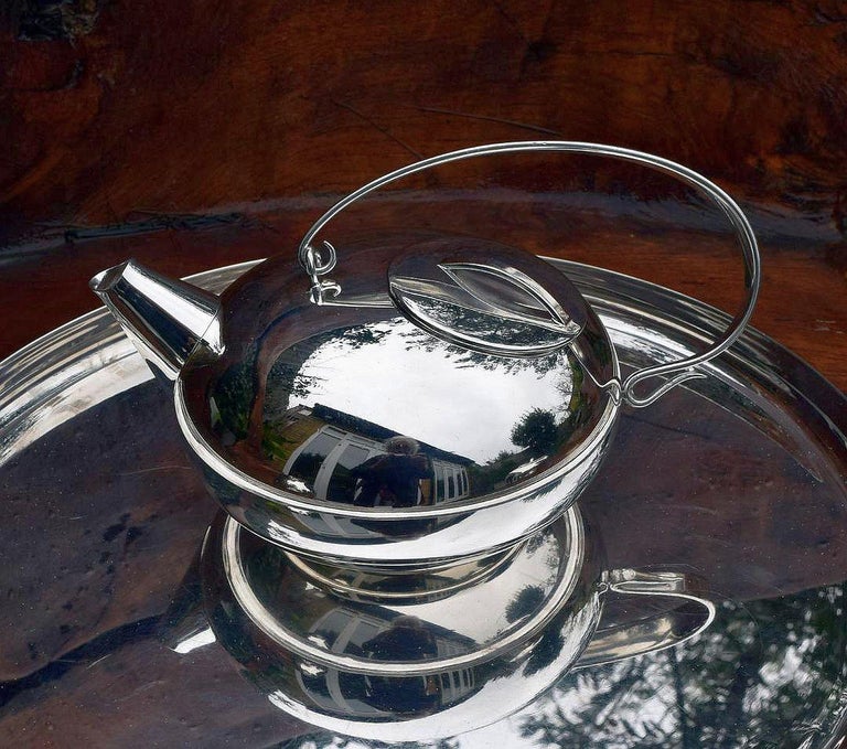 Service à Café Christofle Métal Argenté Art Déco Lino Sabattini - Boule (1950/60)