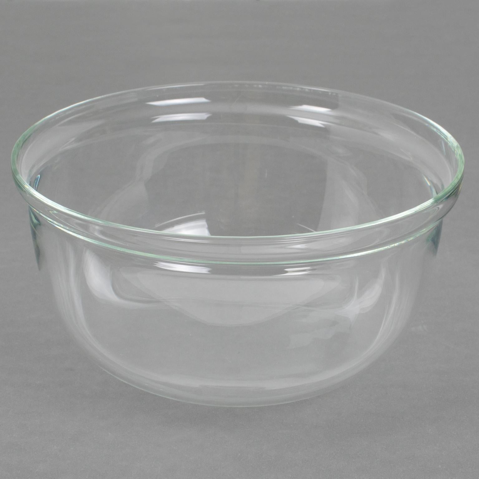 Enfriador de platos para servir caviar Sabattini de cristal y chapa de plata, hacia 1980 en venta 6