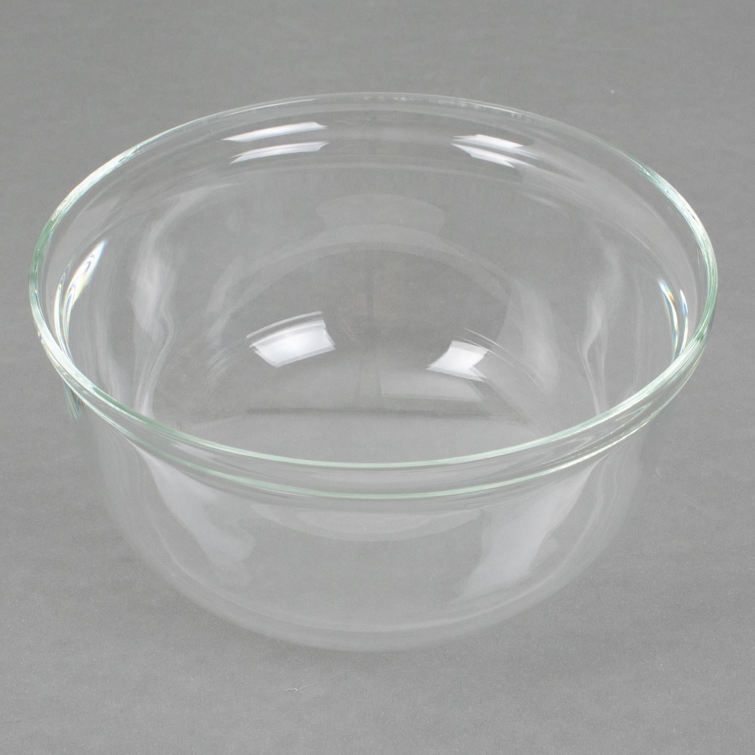 Enfriador de platos para servir caviar Sabattini de cristal y chapa de plata, hacia 1980 en venta 7