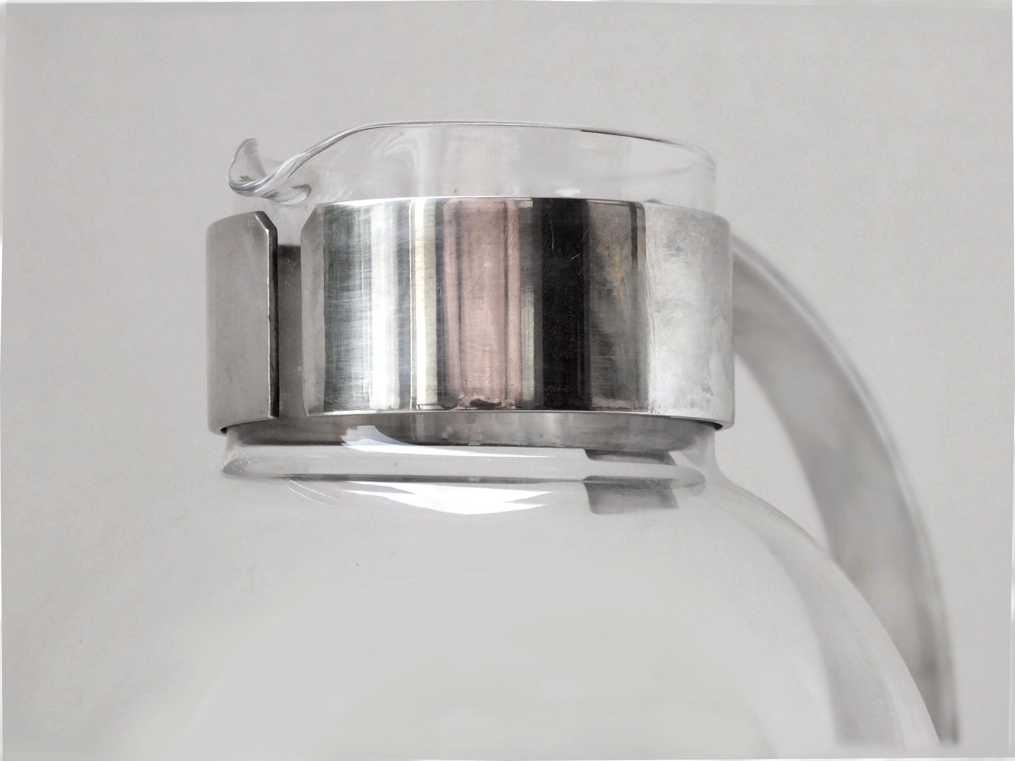 Sabattini Italien Design Jahre '70 veredelter Glaskrug (Ende des 20. Jahrhunderts) im Angebot