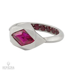 Sabba Paris 2.05 ct Burmese Ruby Ring in Platinum  Signed