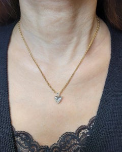 Sabbadini, collier pendentif en diamants en forme de cœur de 2,48 carats