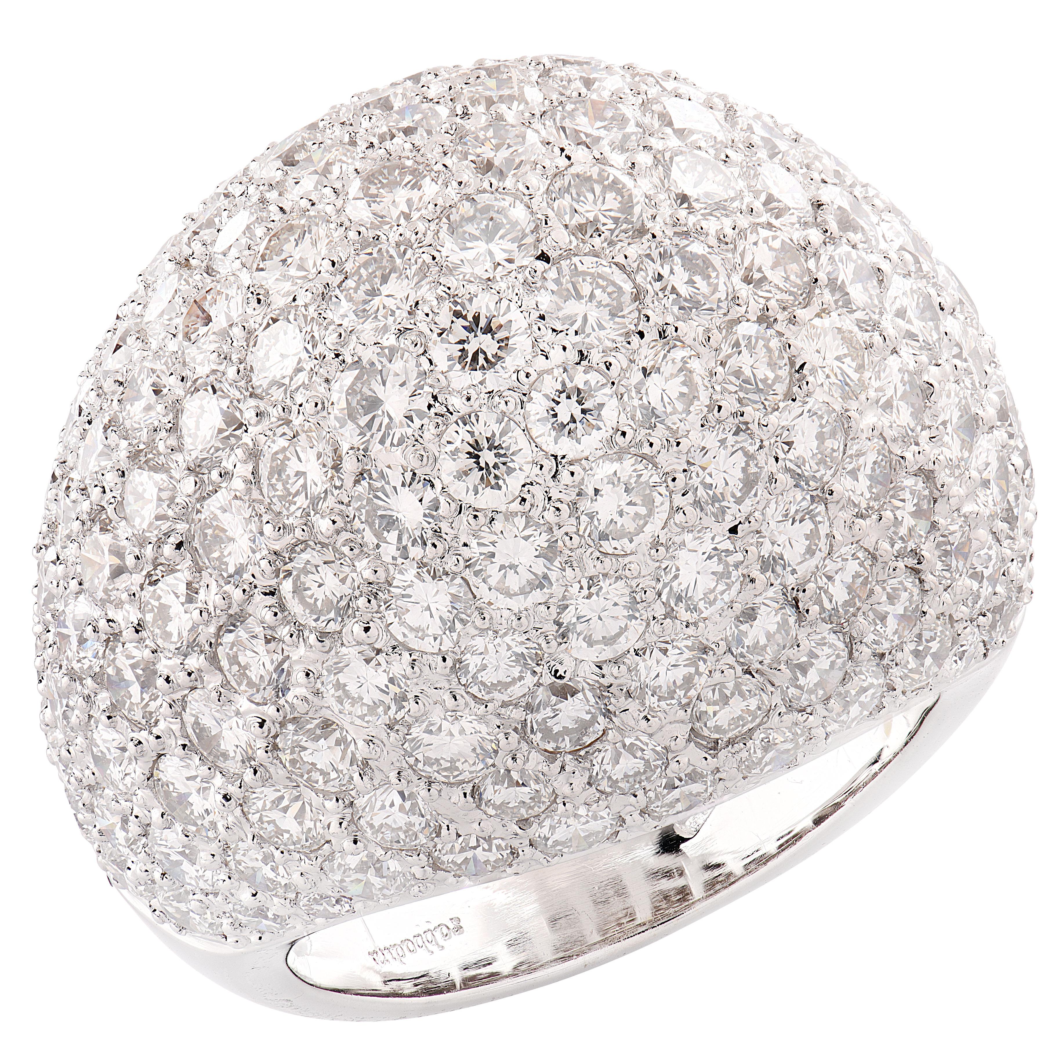 Sabbadini Anillo de Cóctel Bomba de Diamantes 9,48 ct en venta 3