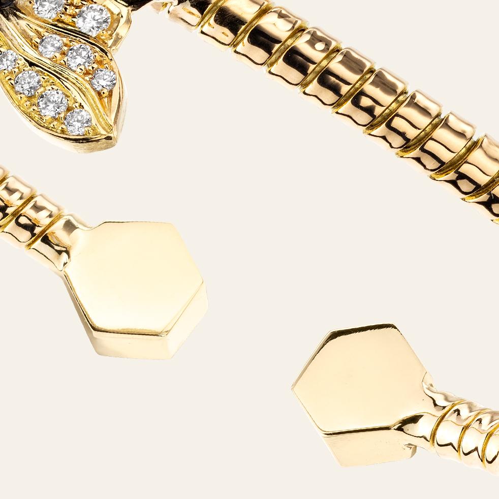 Sabbadini Bracelet en laque abeille et or Neuf - En vente à Milan, IT