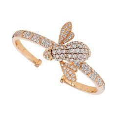 Sabbadini Bee Bracelet in Titanium, Diamonds & Pink Gold